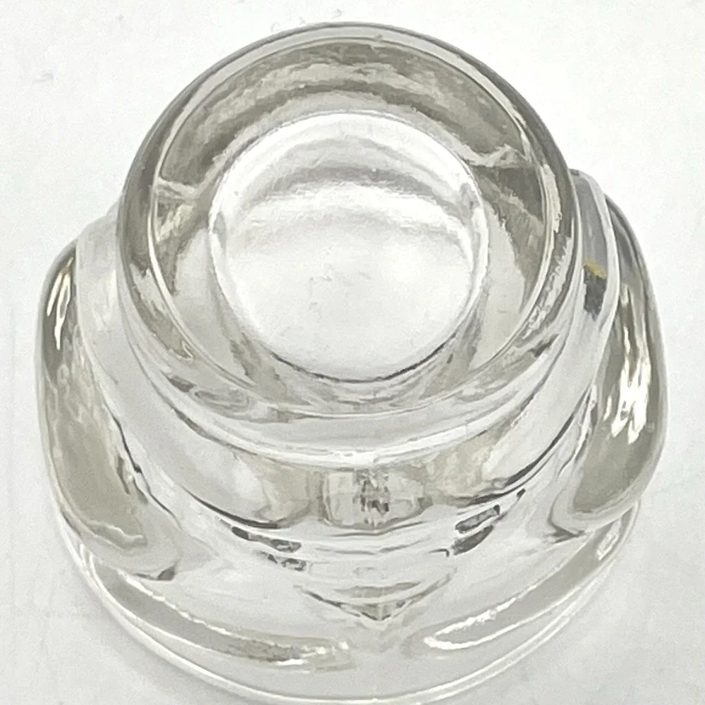 Skull Head Skeleton Face Shot‎ Glass Clear Pressed Glass Toothpick Holder